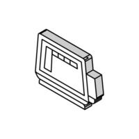 selbst Bedienung pos Terminal isometrisch Symbol Vektor Illustration