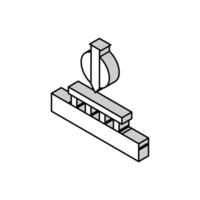 Stapel Schraube Stiftung isometrisch Symbol Vektor Illustration