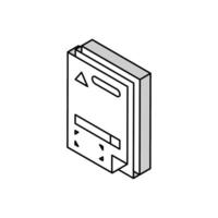 dokument för ersättning isometrisk ikon vektor illustration