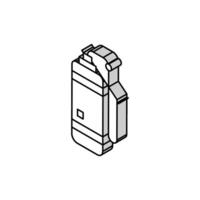 anestesi gas cylinder isometrisk ikon vektor illustration