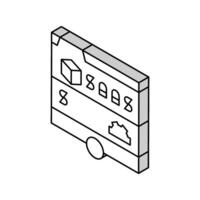 saas Abonnement isometrisch Symbol Vektor Illustration