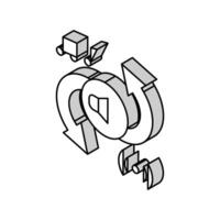 Audio- Konverter isometrisch Symbol Vektor Illustration