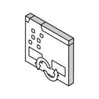 program koda omvandlare isometrisk ikon vektor illustration