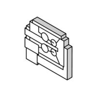 metall arbetssätt Utrustning isometrisk ikon vektor illustration