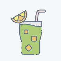 Symbol Cocktail 3. verbunden zu Cocktails, trinken Symbol. Gekritzel Stil. einfach Design editierbar. einfach Illustration vektor
