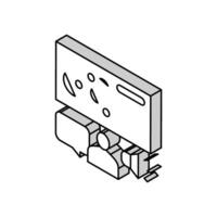 pr Strategie isometrisch Symbol Vektor Illustration