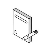 Zustimmung Unterzeichnung isometrisch Symbol Vektor Illustration