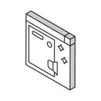 verteilen Drücken Sie Freisetzung isometrisch Symbol Vektor Illustration