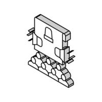 kris förvaltning isometrisk ikon vektor illustration