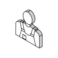 Mover Bedienung Arbeiter isometrisch Symbol Vektor Illustration