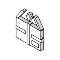 Verpackung im Box isometrisch Symbol Vektor Illustration