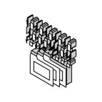 Internet Finanzen Bericht isometrisch Symbol Vektor Illustration