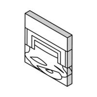 industri dränering systemet isometrisk ikon vektor illustration