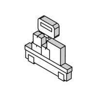 Gewicht Steuerung Kisten Logistik isometrisch Symbol Vektor Illustration