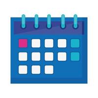 kalender påminnelse datum isolerad ikon vektor