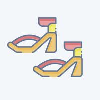ikon sandaler. relaterad till mode symbol. klotter stil. enkel design redigerbar. enkel illustration vektor