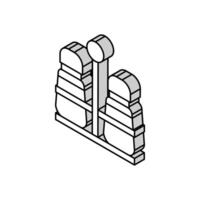 Salz- und Pfeffer Container einstellen isometrisch Symbol Vektor Illustration