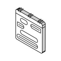 Ferien Kalender isometrisch Symbol Vektor Illustration