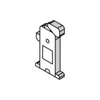 industriell Luft Kompressor isometrisch Symbol Vektor Illustration