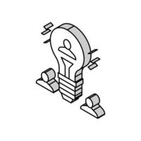 Idee zum Suche Potenzial Klient und Crowdsoursing isometrisch Symbol Vektor Illustration