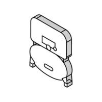 industri luft kompressor isometrisk ikon vektor illustration