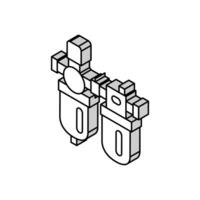 Filter von Luft Kompressor isometrisch Symbol Vektor Illustration