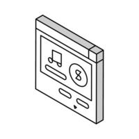 Musik- Geschäft Abteilung isometrisch Symbol Vektor Illustration