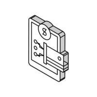 Digital Technologie Geschäft Abteilung isometrisch Symbol Vektor Illustration