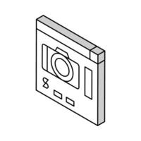 Foto Kamera Geschäft Abteilung isometrisch Symbol Vektor Illustration