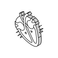 diastol sjukdom isometrisk ikon vektor illustration