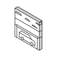 Tiefgarage isometrische Symbolvektorillustration vektor