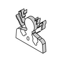 Sonnenbrand Haut Krankheit isometrisch Symbol Vektor Illustration