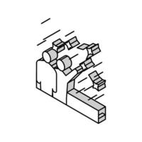 Menschen sich unterhalten Über Konstellation Planetarium isometrisch Symbol Vektor Illustration