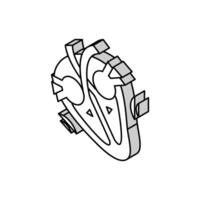 Systole Krankheit isometrisch Symbol Vektor Illustration