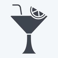 Symbol kosmopolitisch. verbunden zu Cocktails, trinken Symbol. Glyphe Stil. einfach Design editierbar. einfach Illustration vektor