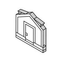 Glas Gewächshaus isometrisch Symbol Vektor Illustration