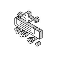 medizinisch Droge Homöopathie isometrisch Symbol Vektor Illustration