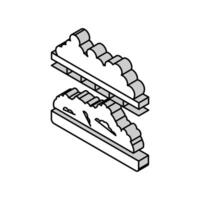 Koagulation Käse Produktion isometrisch Symbol Vektor Illustration