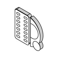 oral medicin för kontrollera inflammation isometrisk ikon vektor illustration
