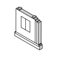 Wände von Panel Haus isometrisch Symbol Vektor Illustration