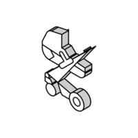 Kinderwagen Tragetasche Baby isometrisch Symbol Vektor Illustration