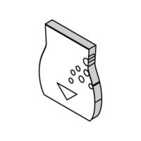 Flechte Gürtelrose Krankheit isometrisch Symbol Vektor Illustration