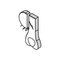spricka ben sjukdom isometrisk ikon vektor illustration