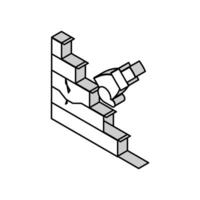 steg reparera isometrisk ikon vektor illustration