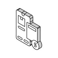 frakt kalkylator isometrisk ikon vektor illustration