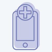 ikon medicinsk app. relaterad till medicinsk symbol. två tona stil. enkel design redigerbar. enkel illustration vektor