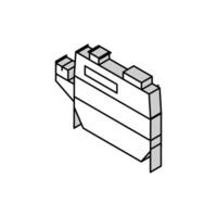 Weizen Korn Reinigung Maschine isometrisch Symbol Vektor Illustration