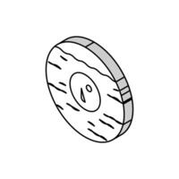 einstellen Dusche Temperatur isometrisch Symbol Vektor Illustration