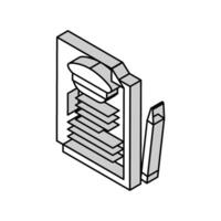 Zustimmung zum Bildung im Flug Schule isometrisch Symbol Vektor Illustration