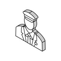 Pilot Flug Schule isometrisch Symbol Vektor Illustration